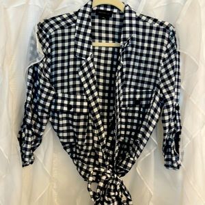 Gingham Wrap Dress Majorelle
